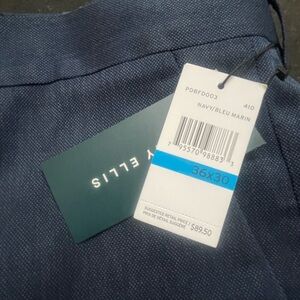 Perry Ellis Dark Blue Slim Fit Pants